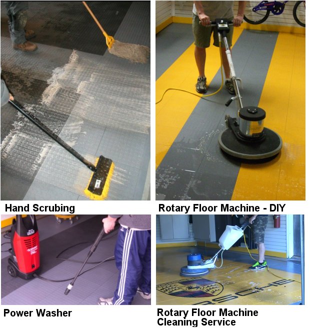 Garage floor cleaning