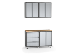 SignatureLine Garage Series: Deluxe Workshop with 4 Metal Cabinets